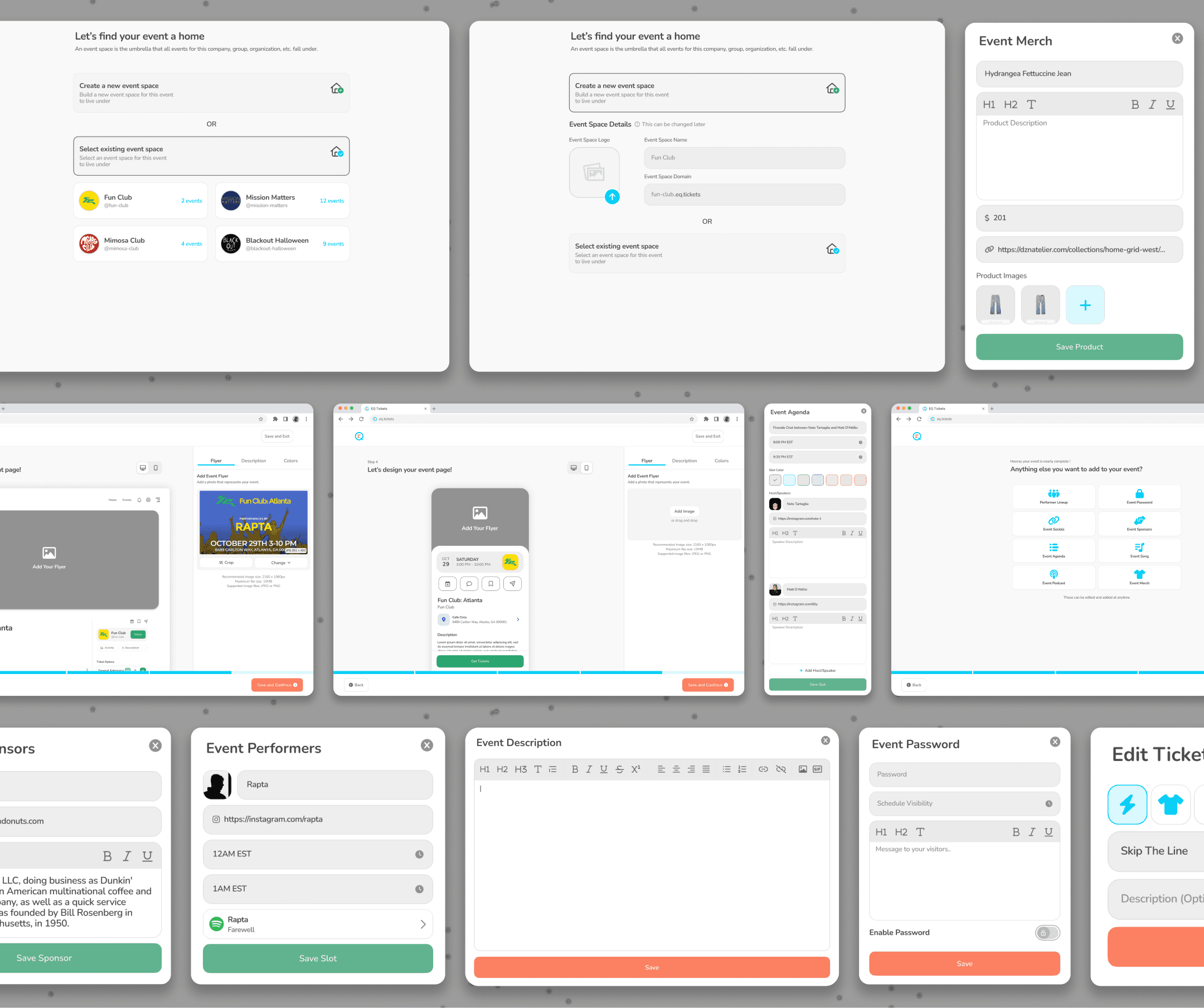 EQ Event Creation Components