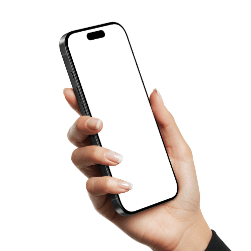 iPhone mockup woman hand holding