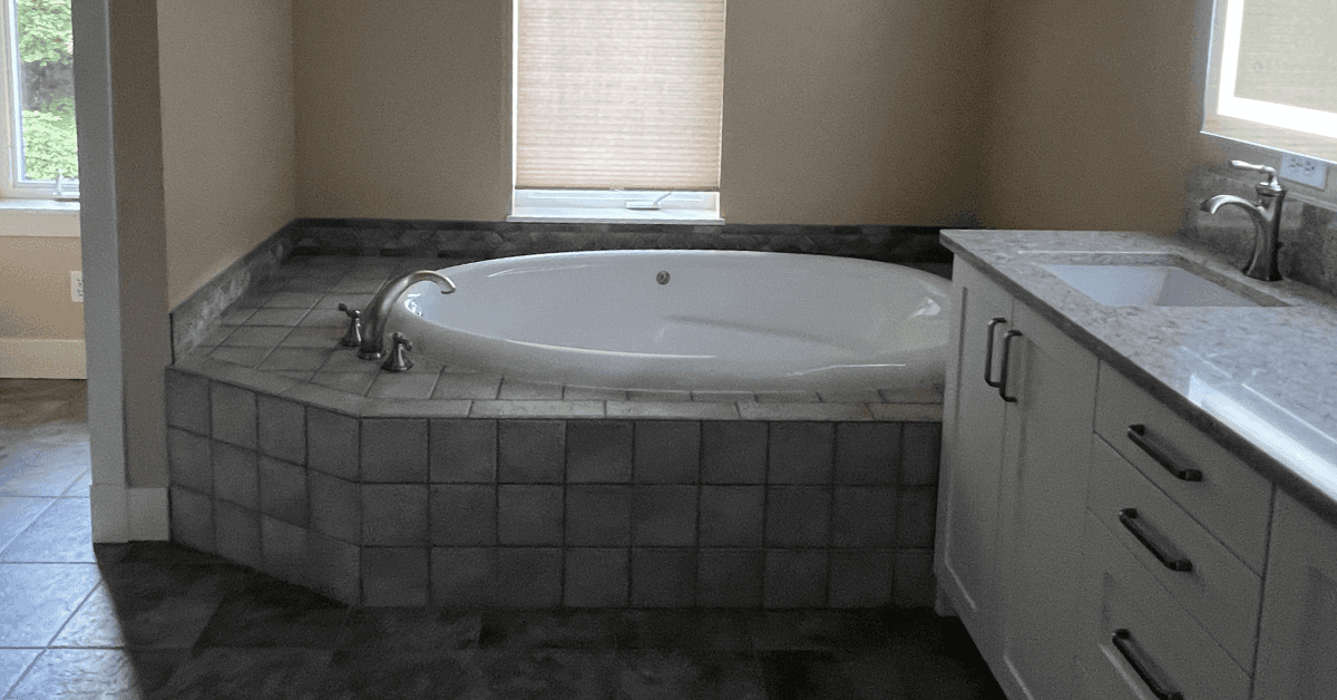 We’re so excited to share details from The Ravensdale House: Primary Bathroom — one of our favorite interior design + remodeling projects in Ravensdale, Washington. 