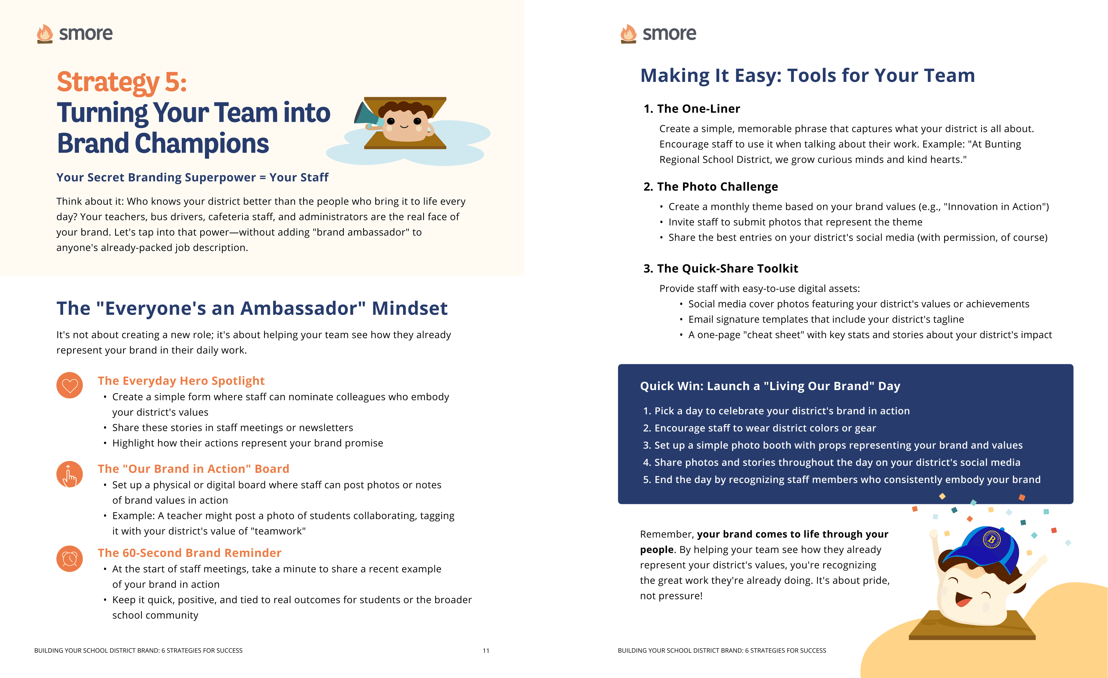 ebook layout design for upsell, cross-sell of branding features in new UI