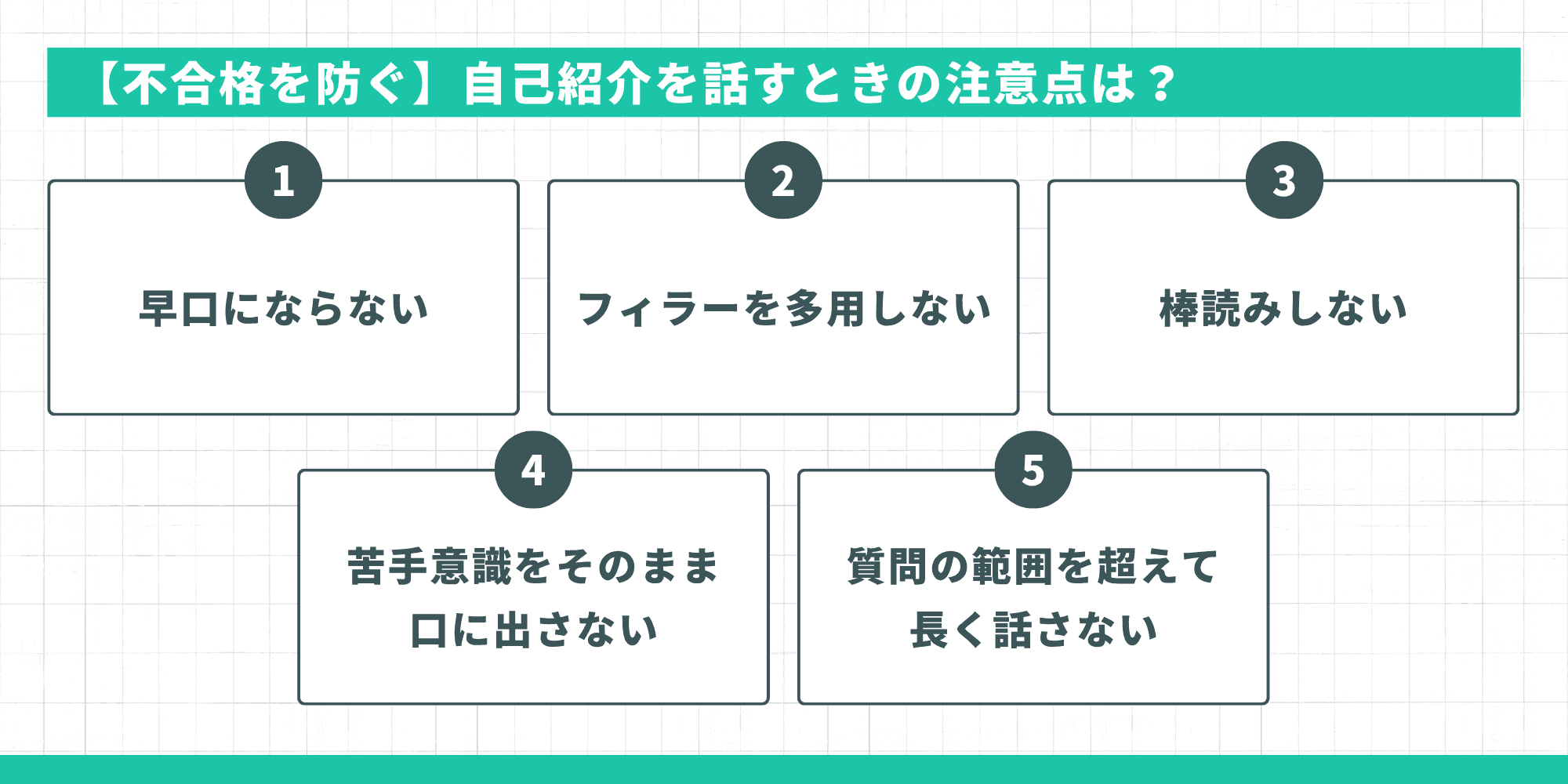 不合格を防ぐ自己紹介を話すときの注意点