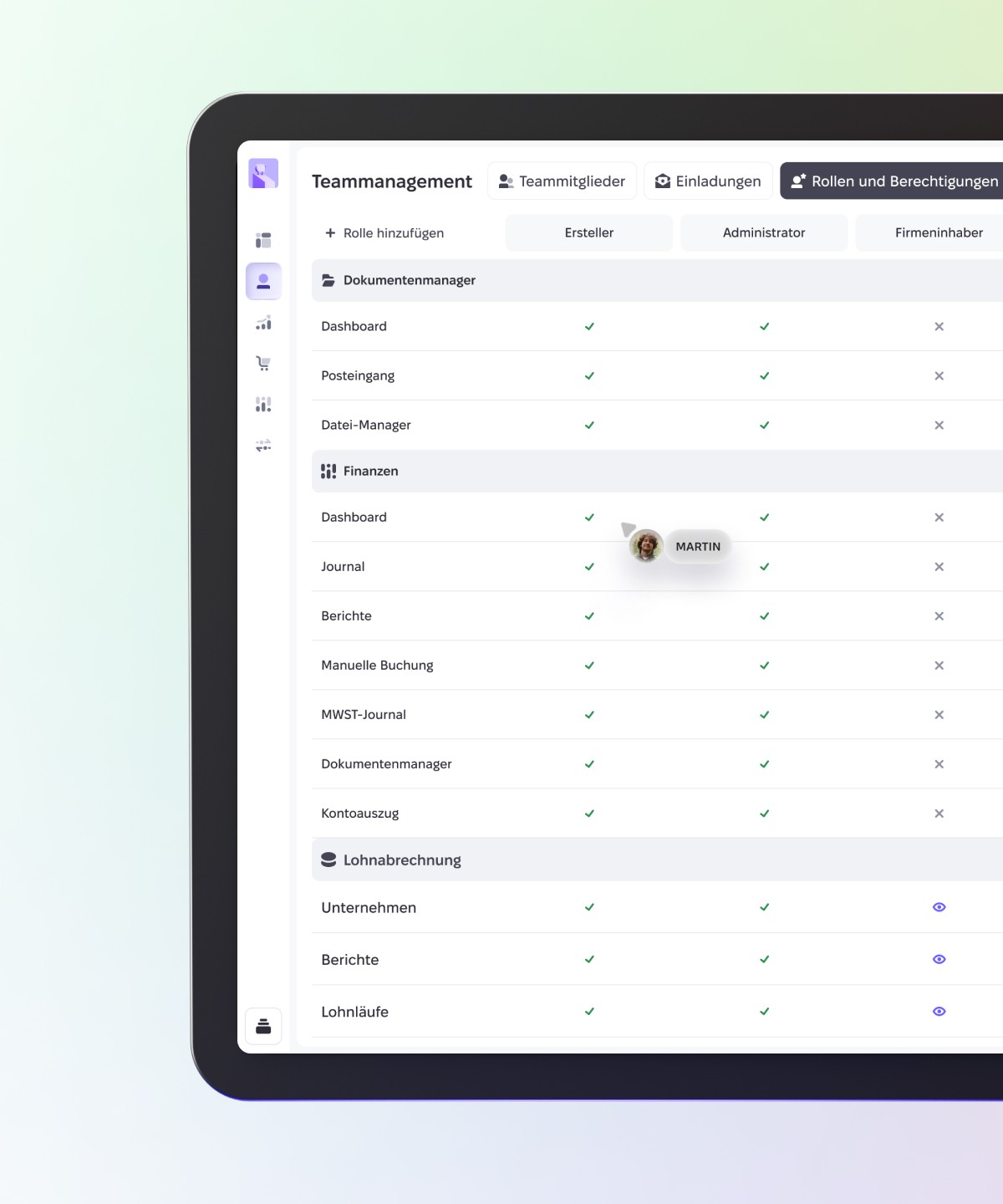 Reibungslose Zusammenarbeit dank Rollen- & Rechteprofilen