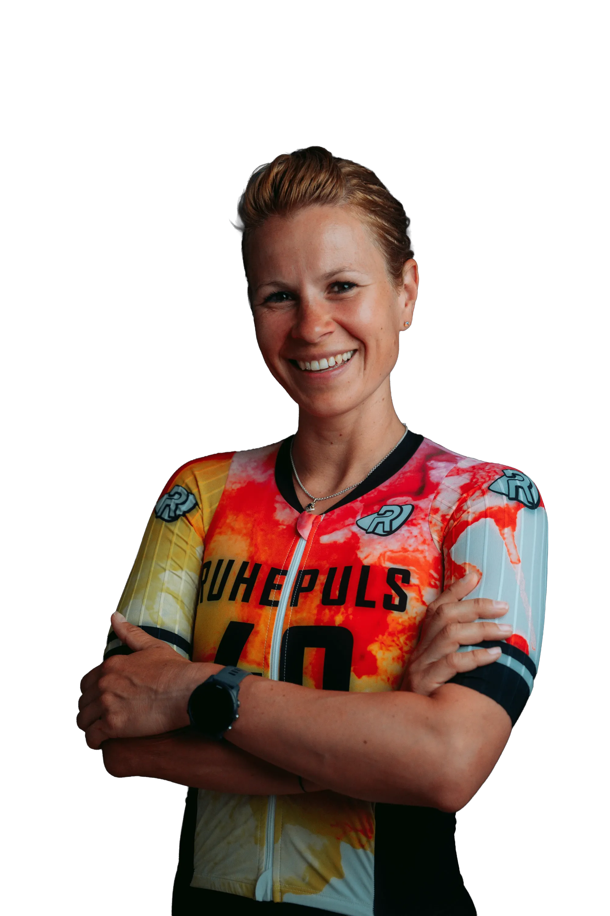 Concetrated triathlete grayscale
