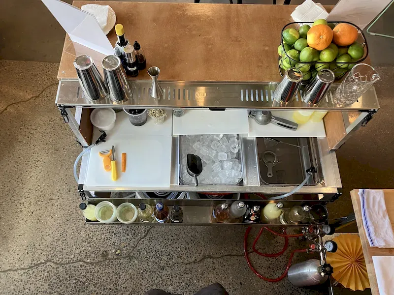 Professional mobile bar setup