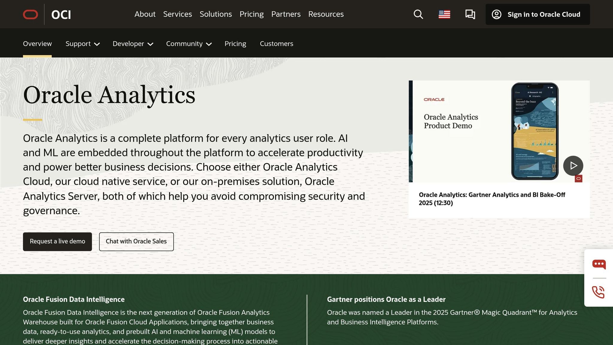 Oracle Analytics Cloud