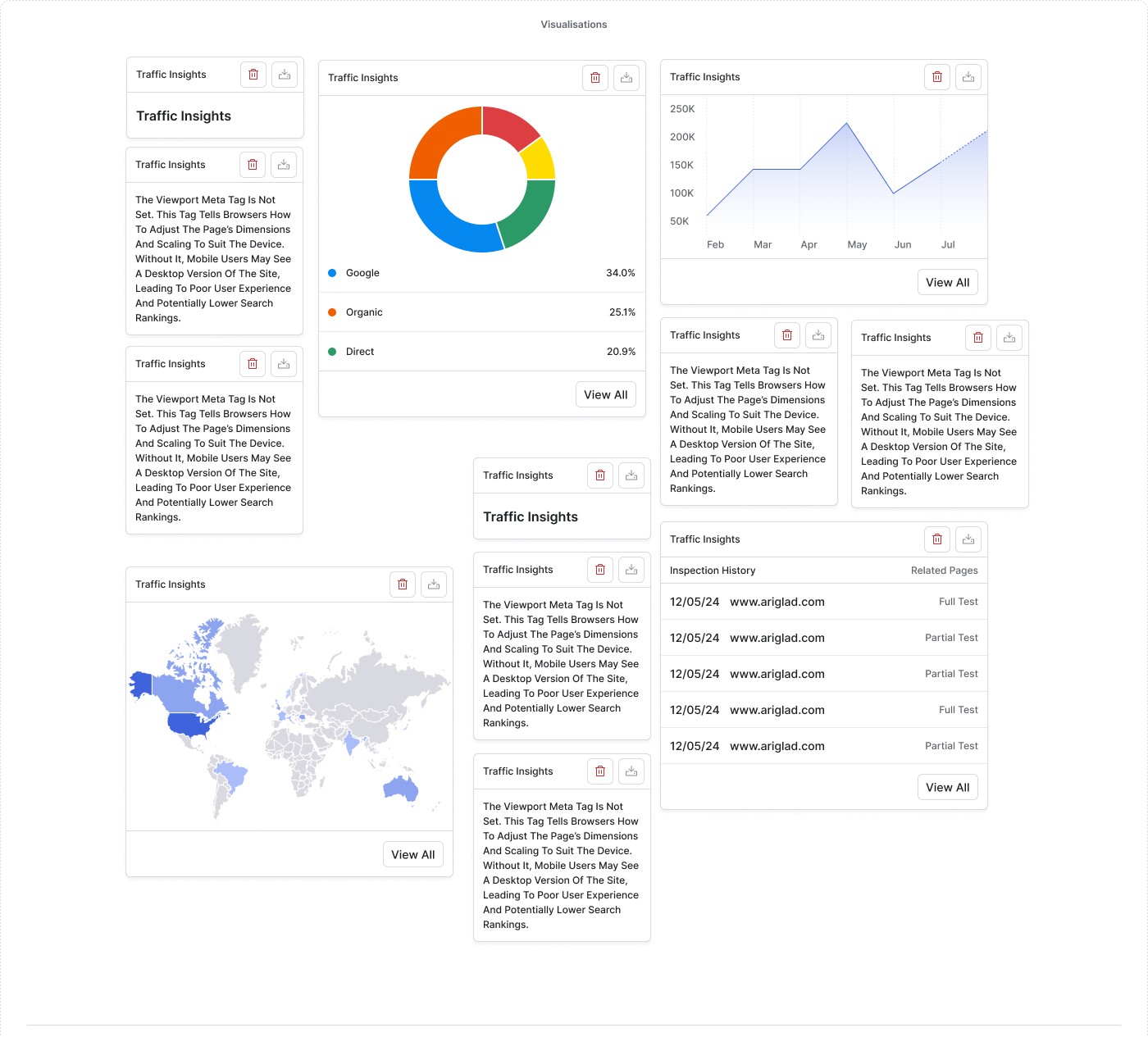 AI Assistant interface displaying a text prompt requesting demo request form conversion rates, followed by a response with a line graph illustrating conversion data over six months.