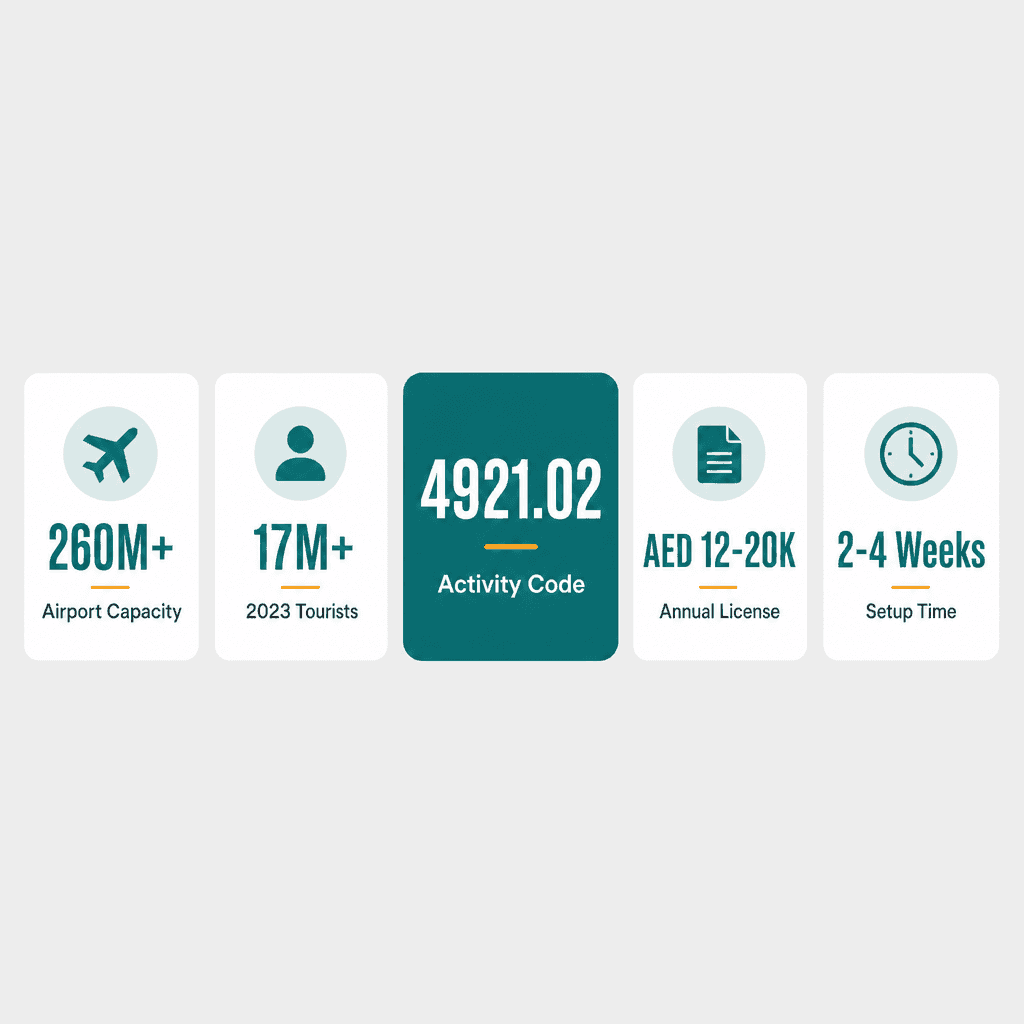 Infographic: Airport & Station Shuttle Transport Business License in Dubai