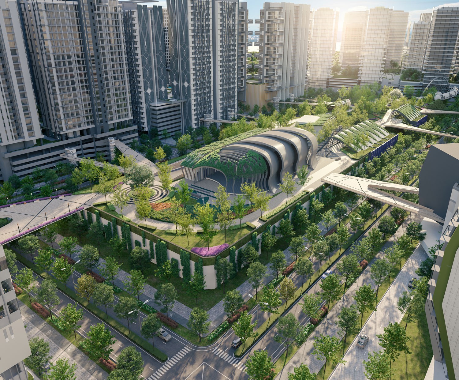 Exterior view of Kwasa Damansara City project by Asima Architects