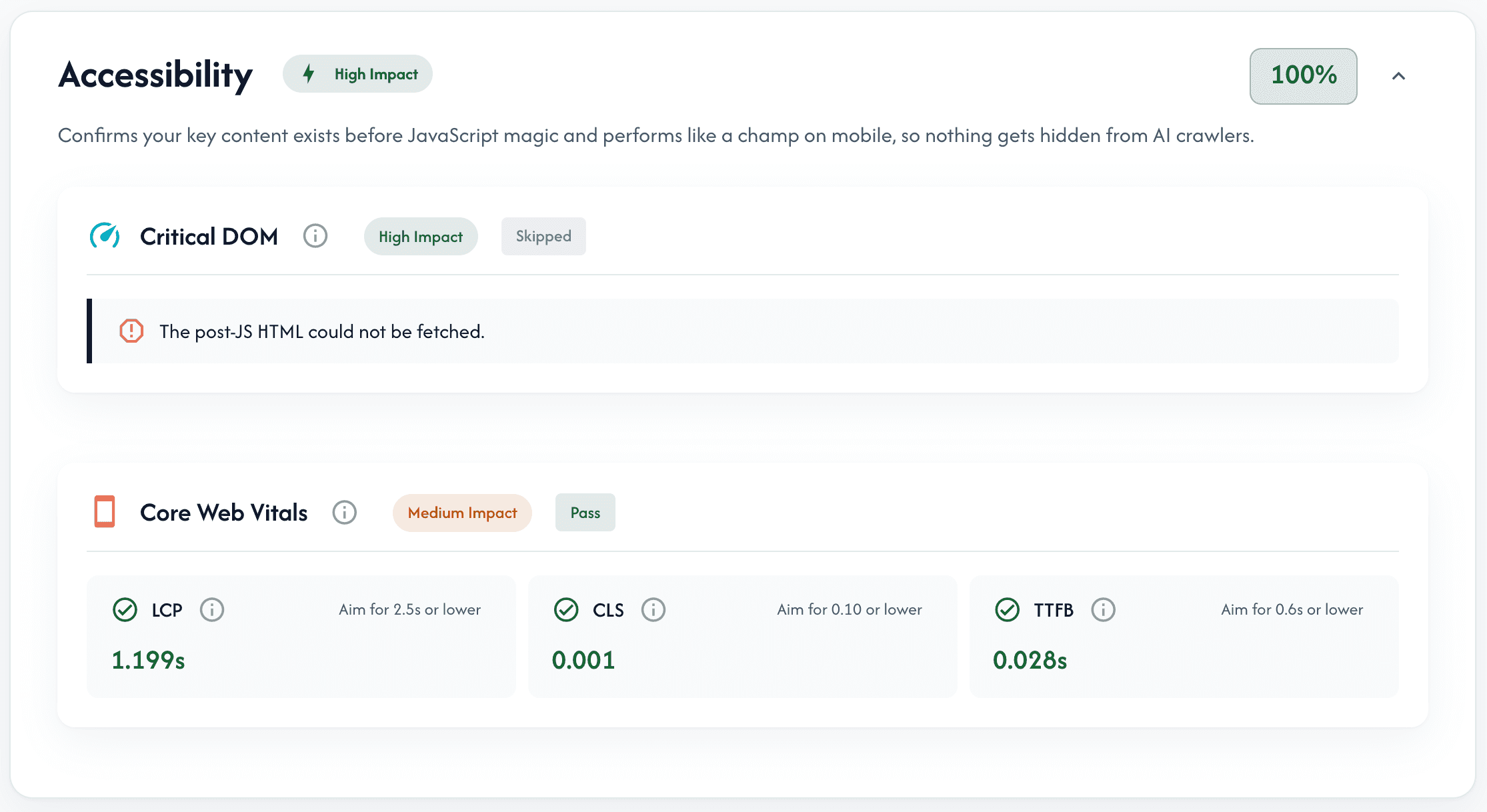 AI SEO Accessibility Report Example