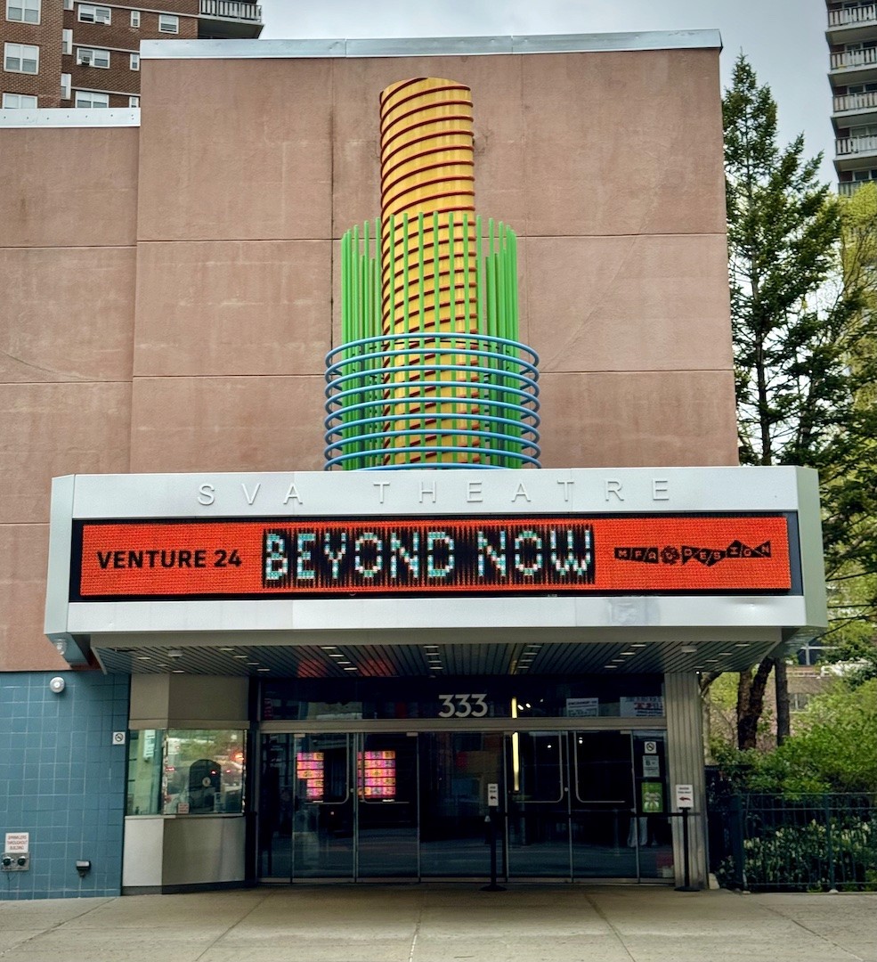 a view of the outside of the SVA theatre