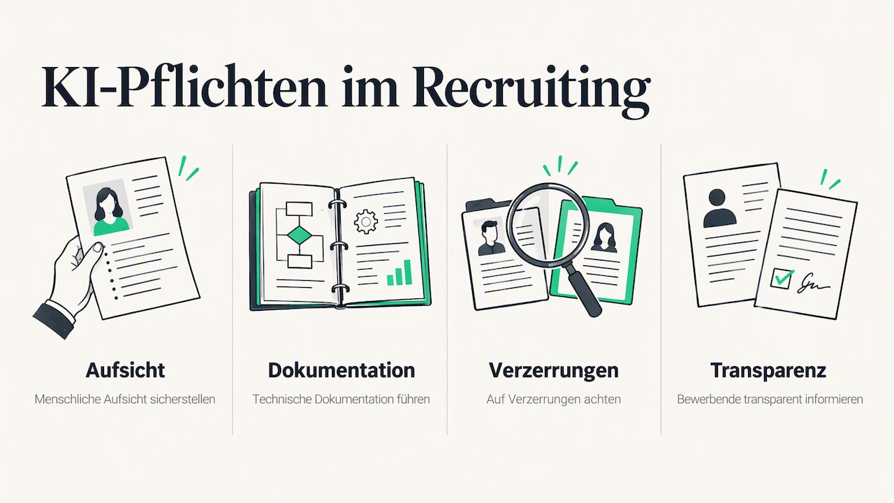 Vier Pflichten für KI im Recruiting
