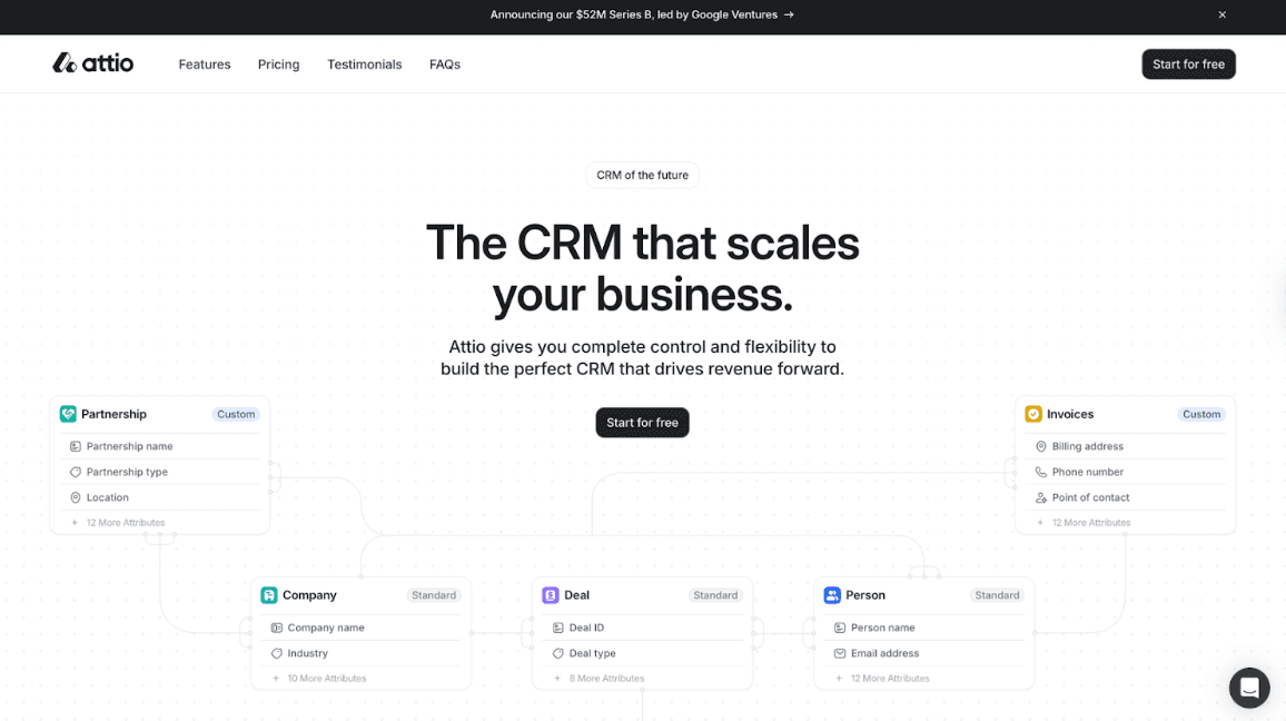 Attio is a modern, customizable CRM