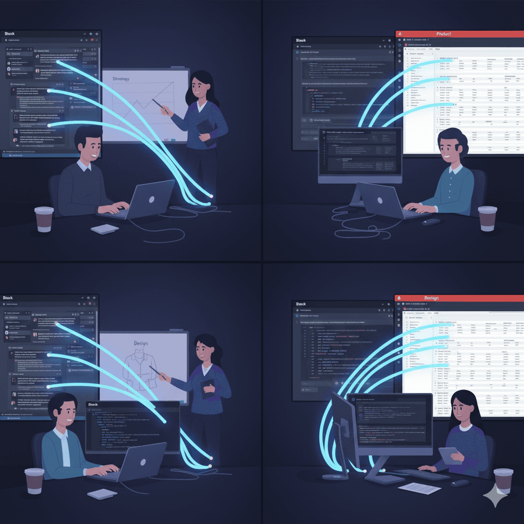 Different persons using the best slack and notion integration 
