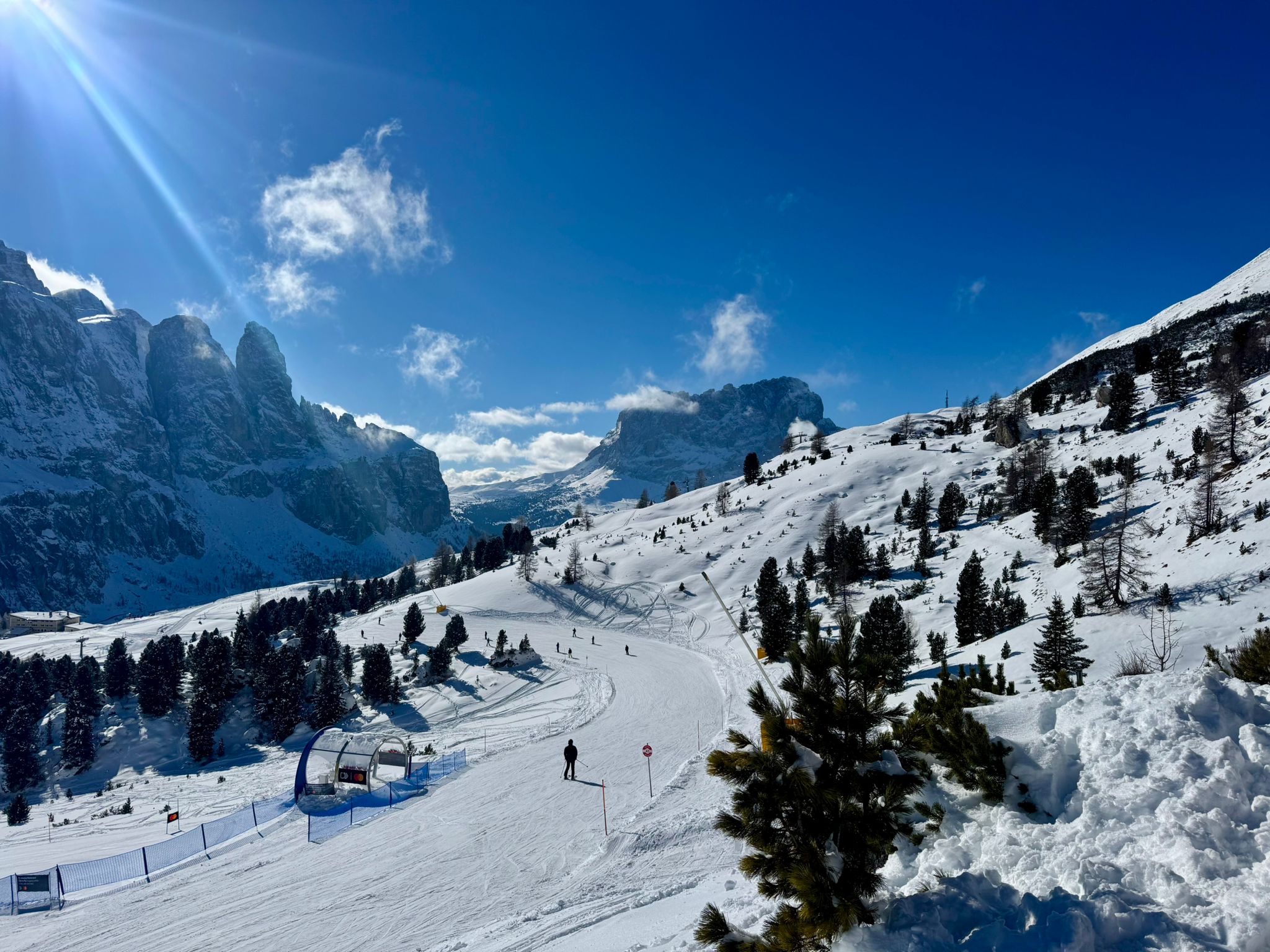 Snow-covered chalet venue for IQUW corporate ski event