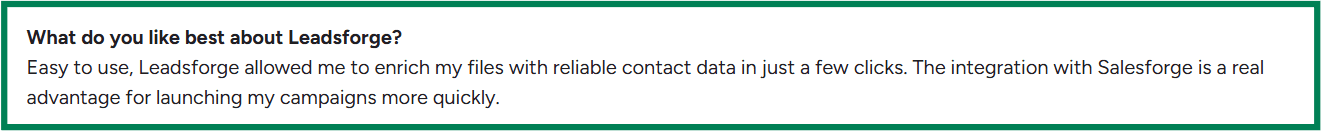 Leadsforge G2 review