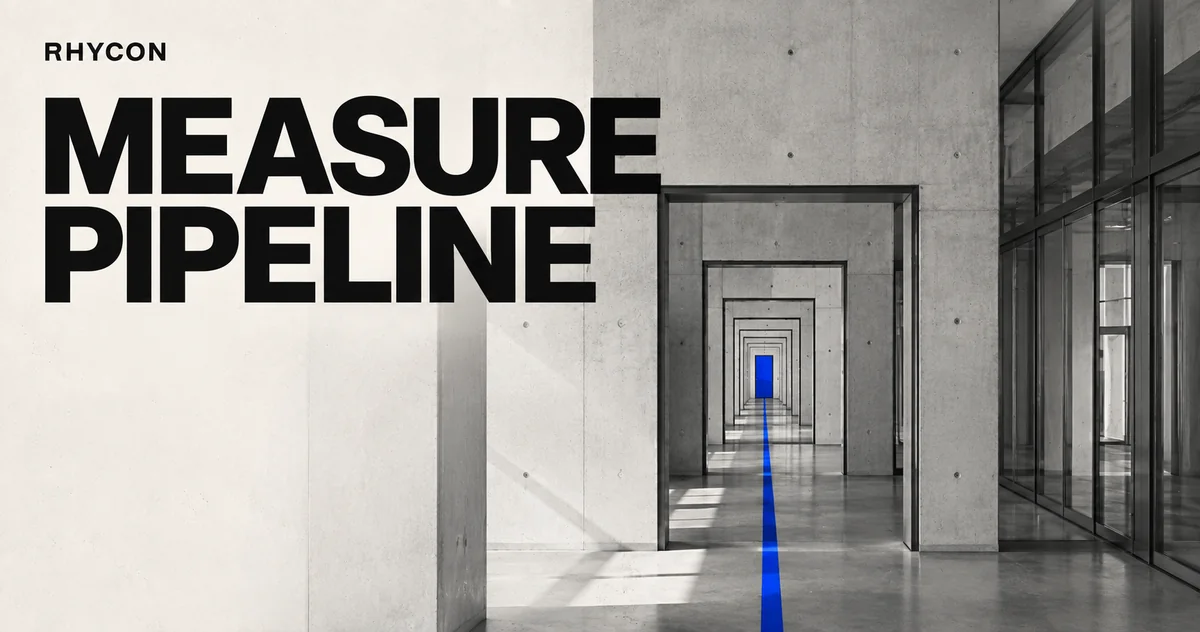 Measure pipeline: a blue line connects a sequence of architectural openings.