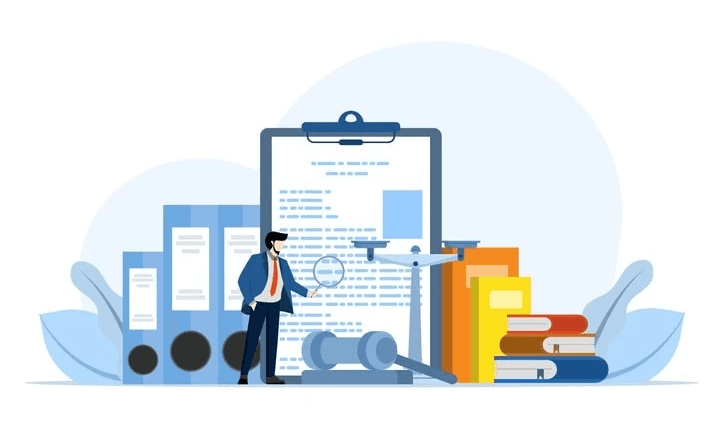 A legal team is seated around a conference table in a professional office, reviewing employment law documents. They are discussing various pre-employment tests, including cognitive ability tests and skills assessments, to ensure candidates possess the necessary job knowledge and interpersonal skills for successful hiring.