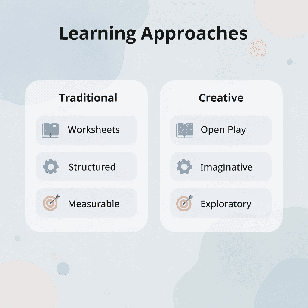 Comparison of traditional versus creative learning approaches