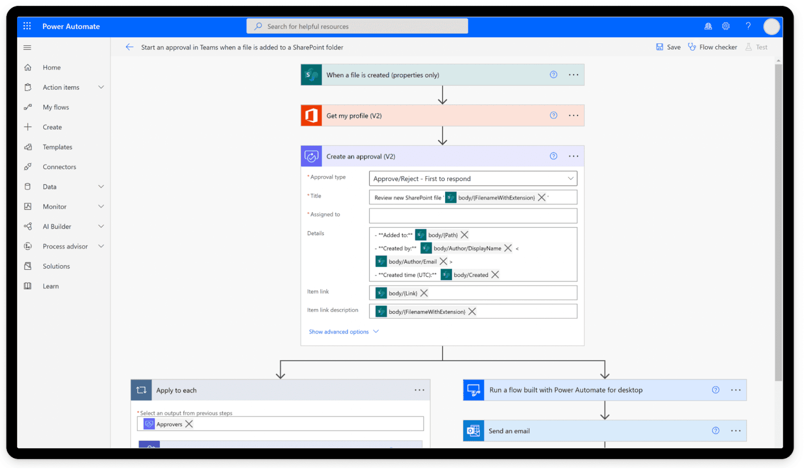 Microsoft Power Automate as workflow automation software