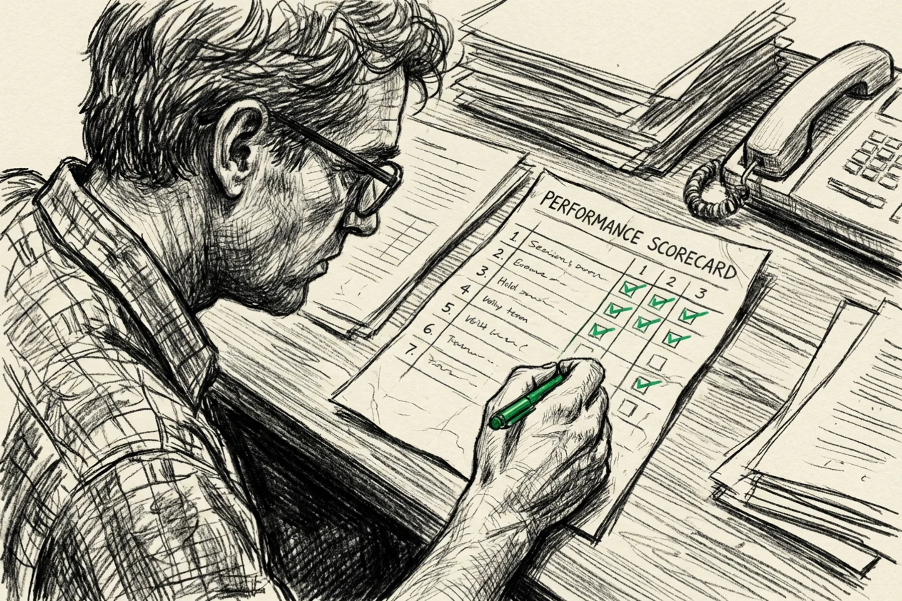 CSR Scorecard Template: 7 Metrics to Fix Low Booking Rates | Blog Thumbnail | Tradesly AI Insights