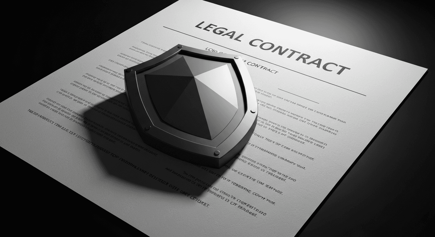 Shield representing contract protection
