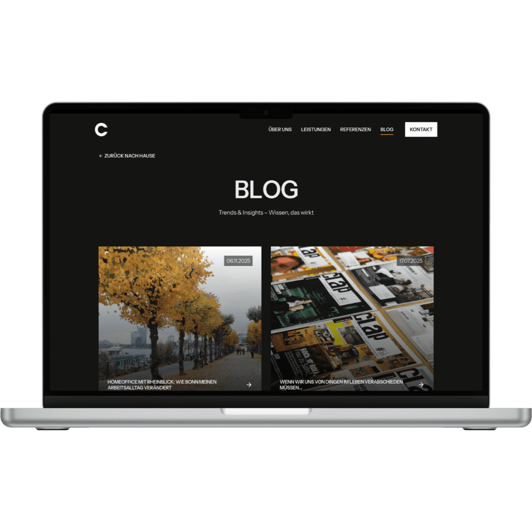 MacBook Mockup der Website cocodibu
