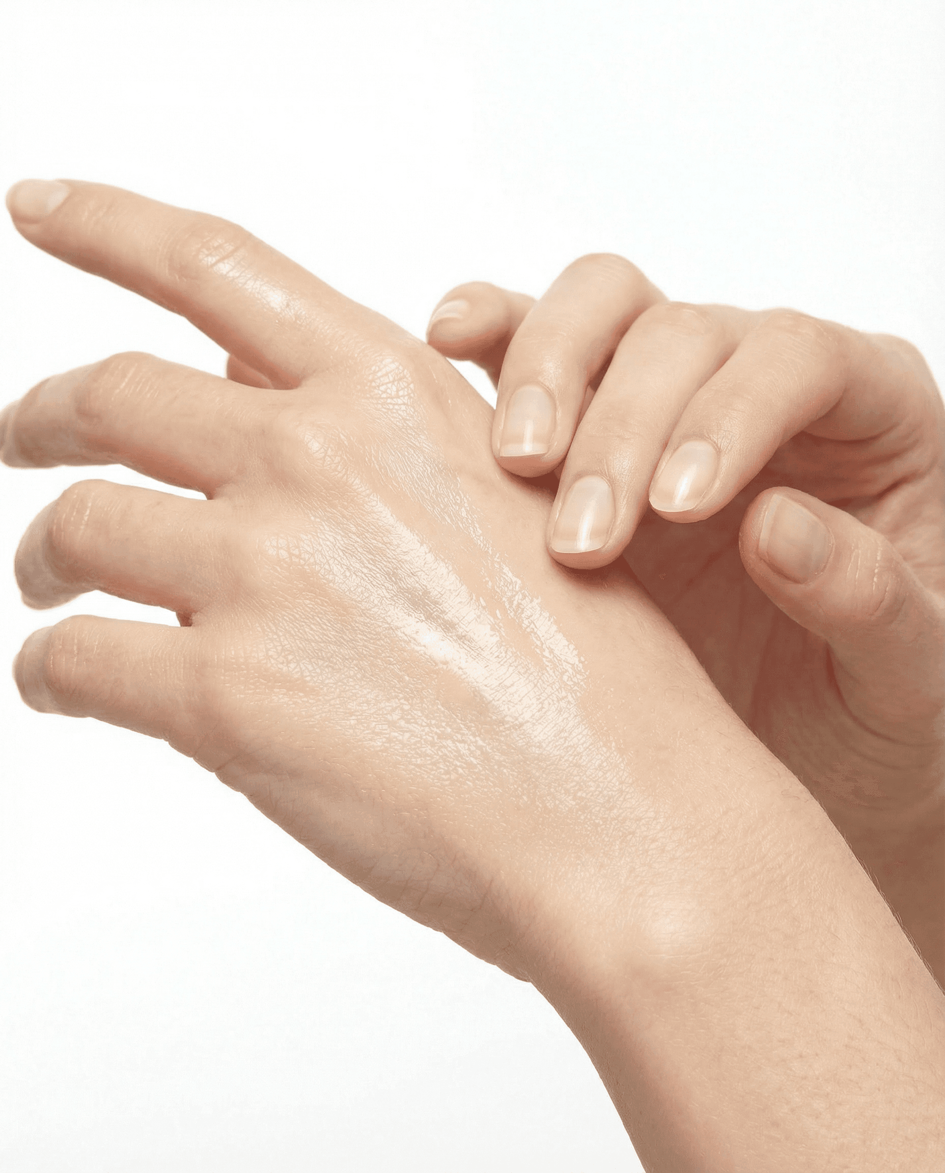 Woman showing her face in the sun