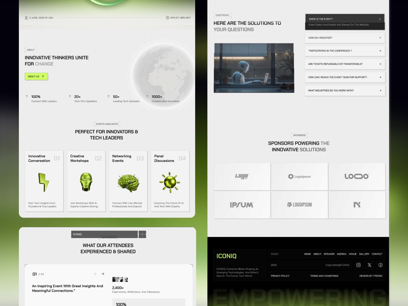 ICONIQ — 黑白极简现代博客媒体网站设计灵感