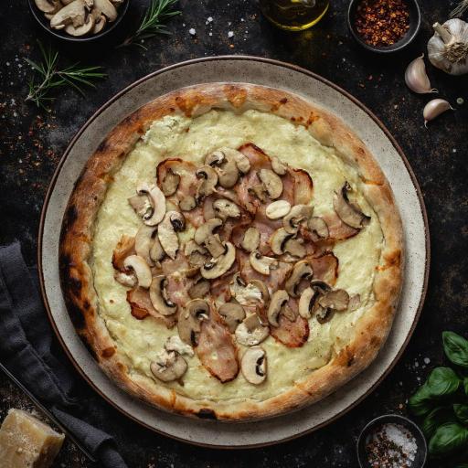 pizza with green leaf vegetable