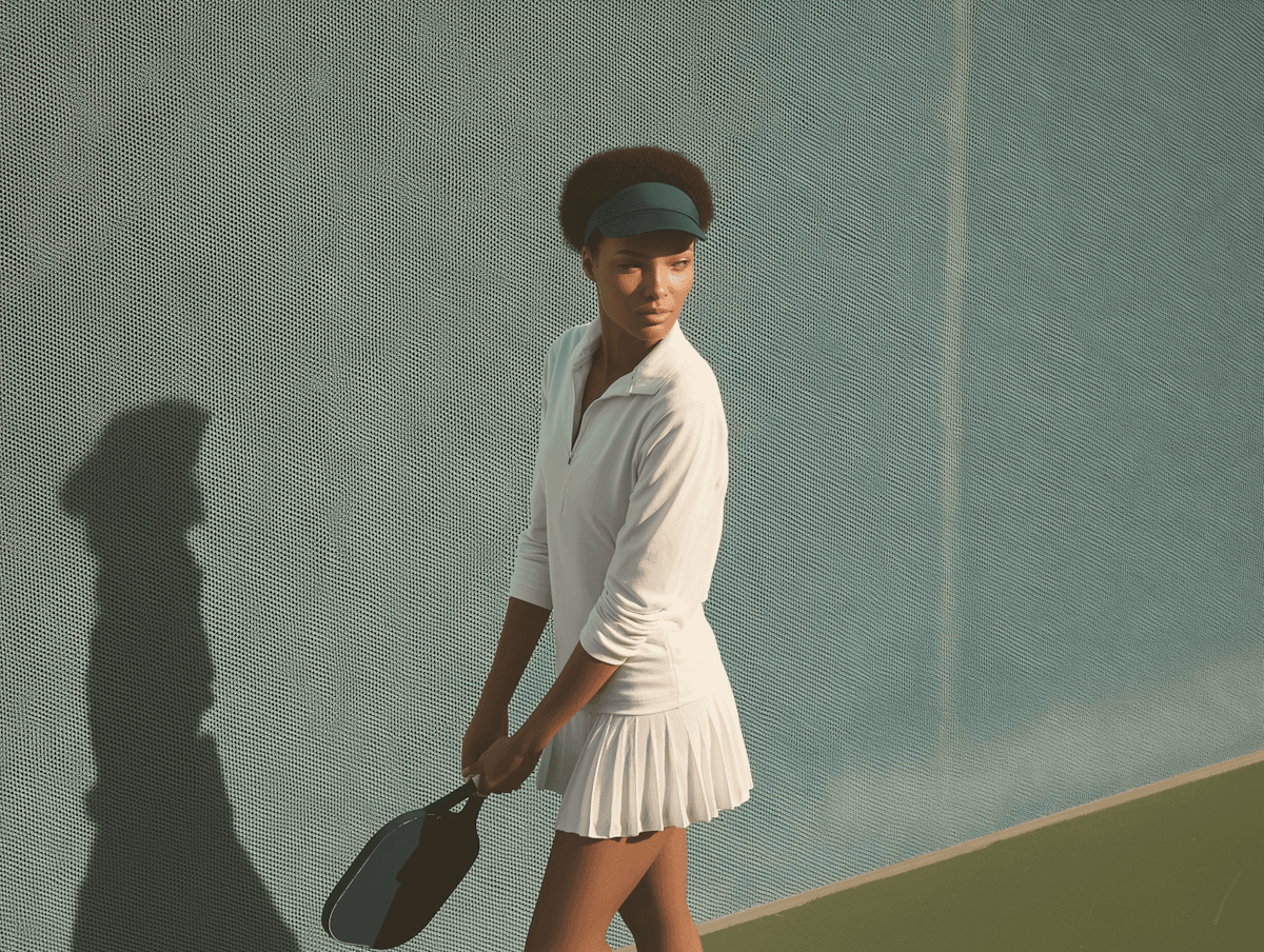 Young girl with a padel raquet