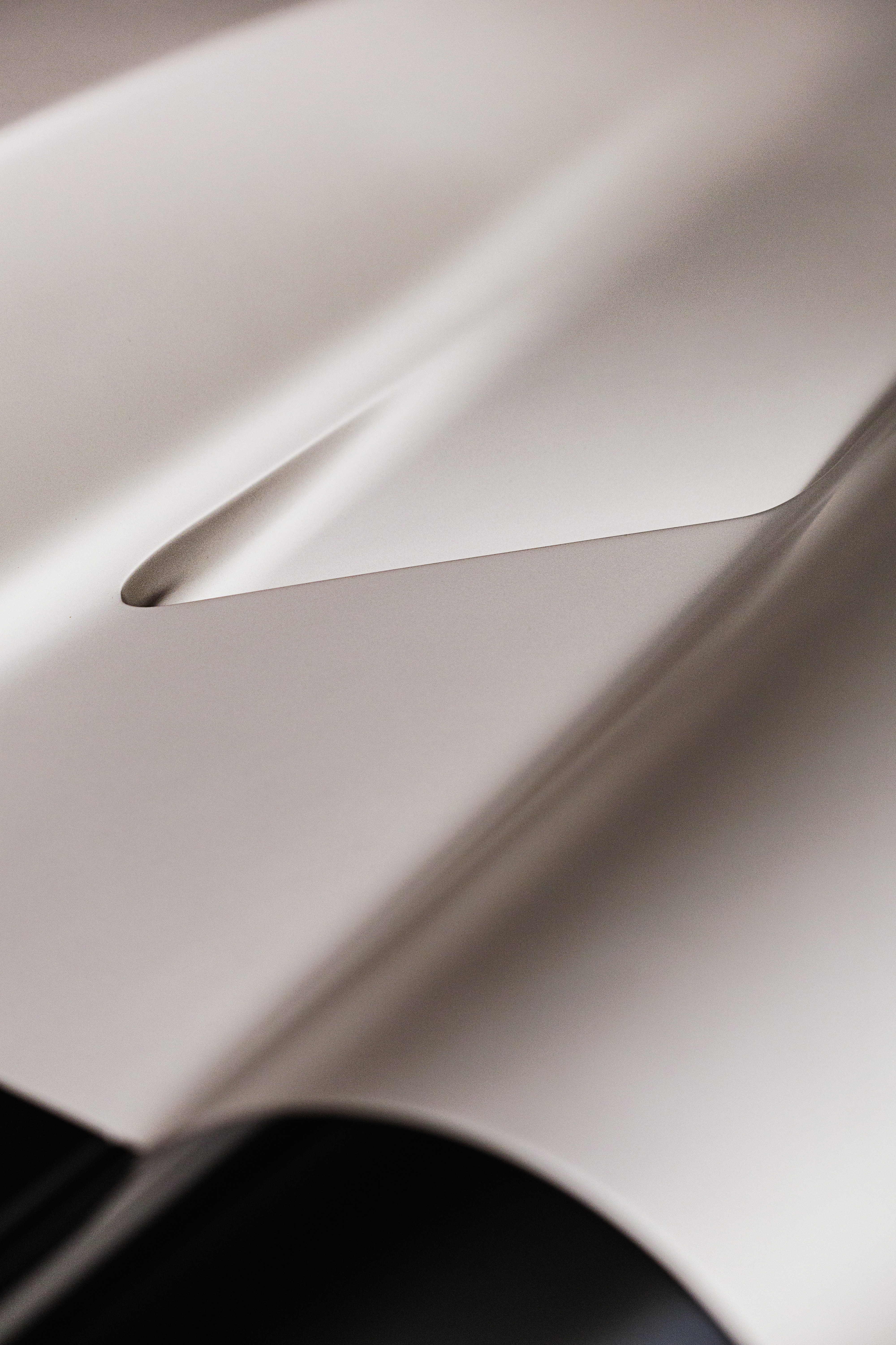 An image of the air vent detail and surface flow of a 1:1 scale prototype design and developed by IED for Pagani Automobili.