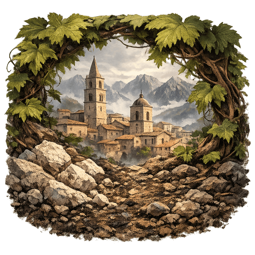 Detailed graphic of the Isernia wine region.