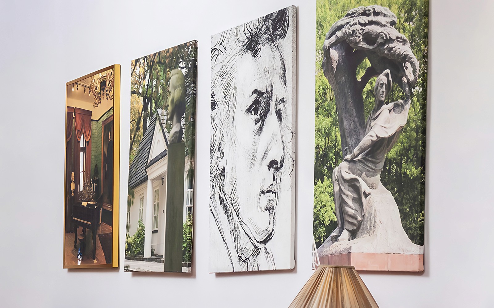 肖邦肖像和相关图片墙面艺术展——晚间肖邦钢琴音乐会。