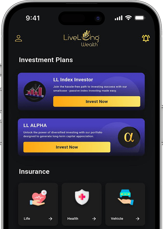 Mockup of livelong app