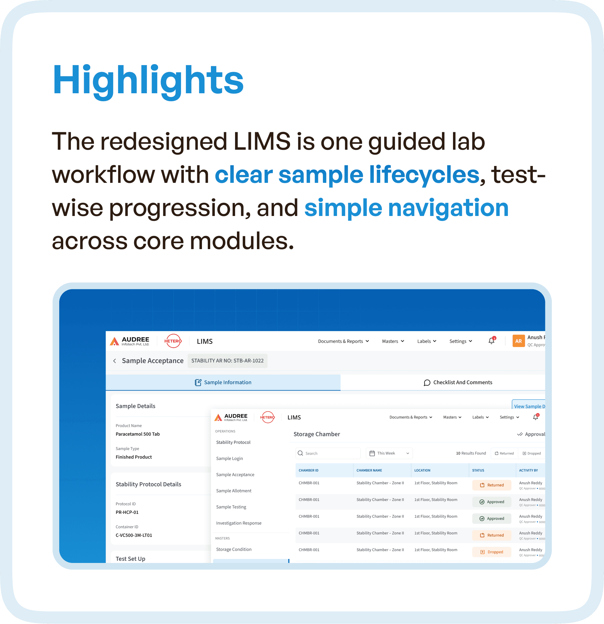 Highlights defined in brief