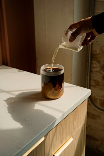Desk with puzzles and colorful wall art