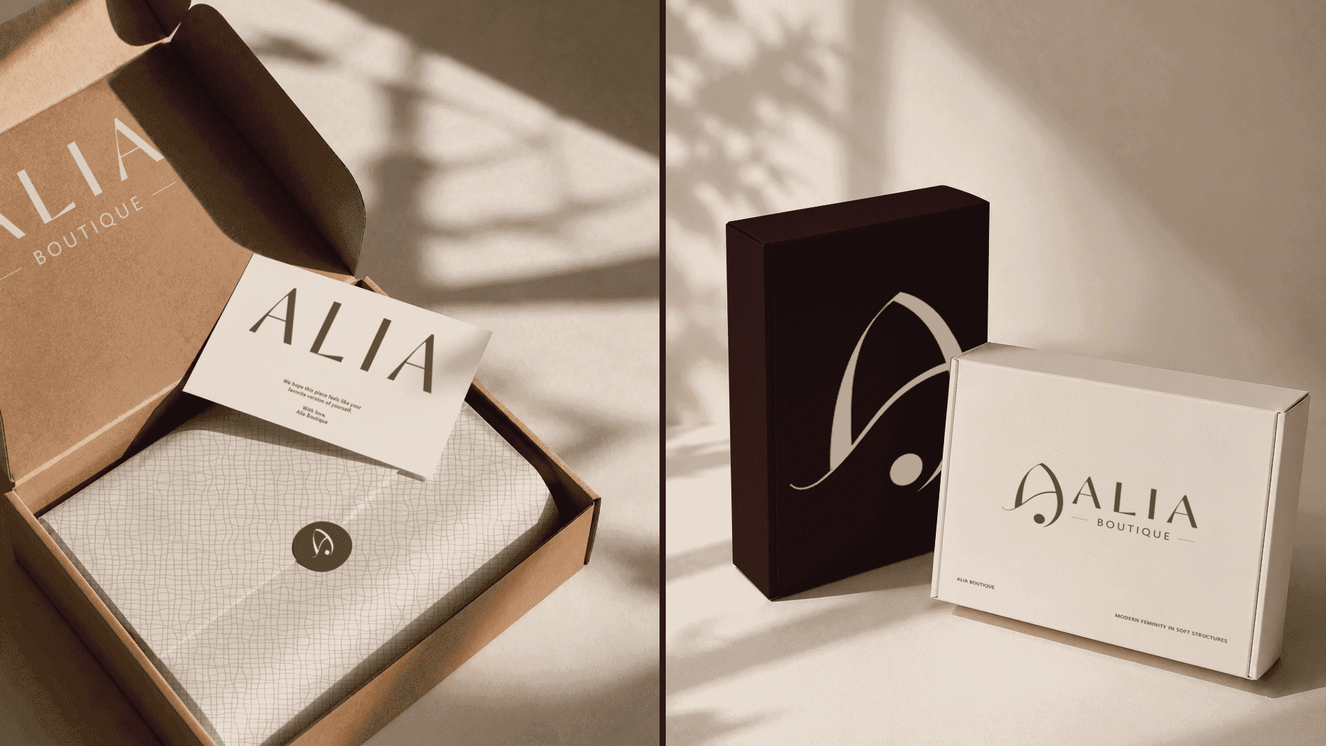 تصميم الهوية البصرية لـ Alia Boutique
