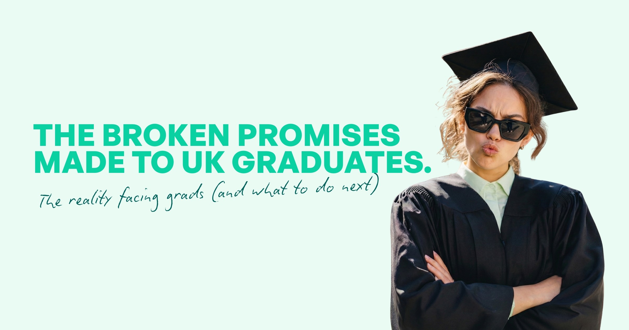 Female graduate looking slightly angry