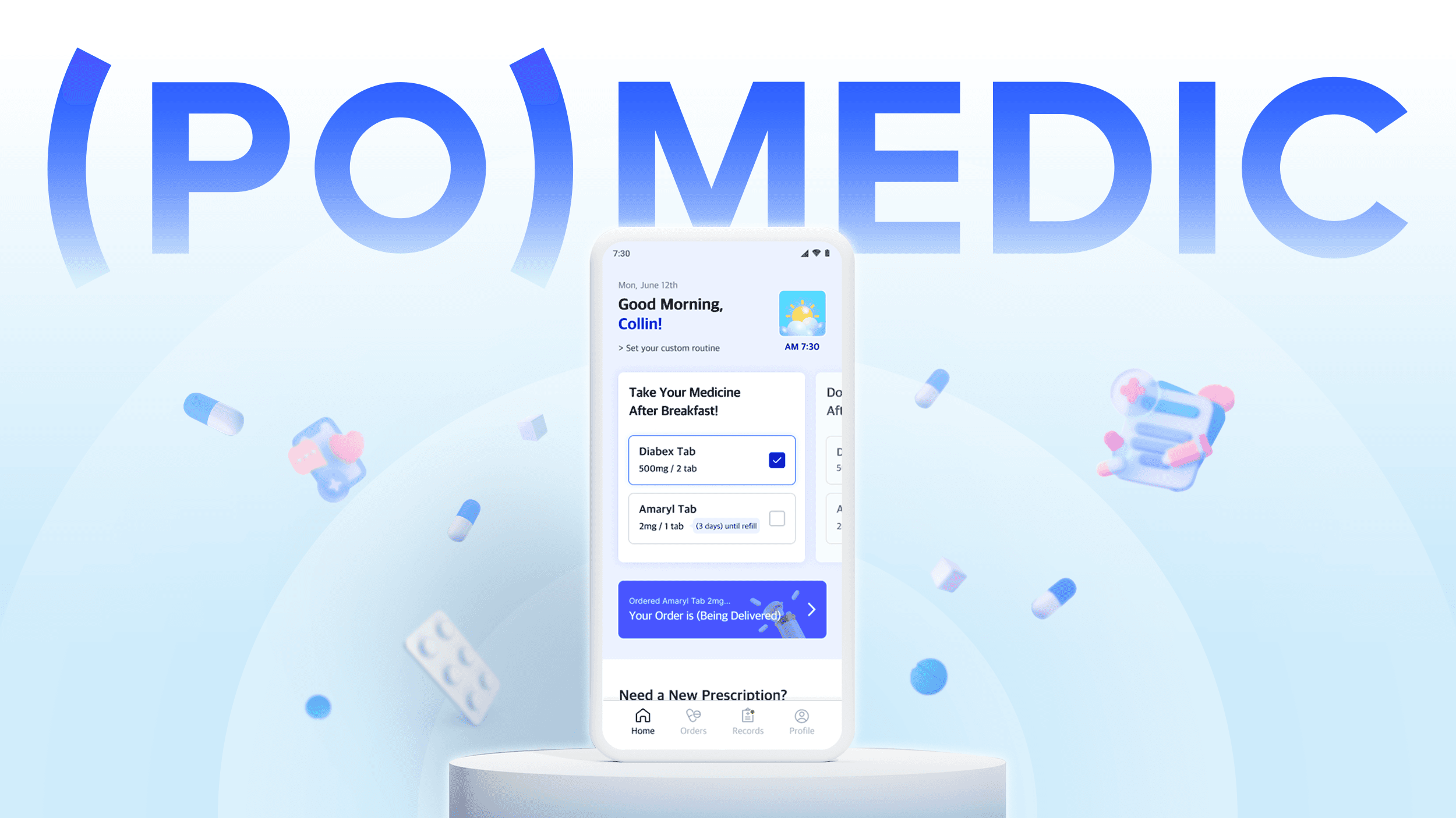 Purple spheres dissolve into floating dots.