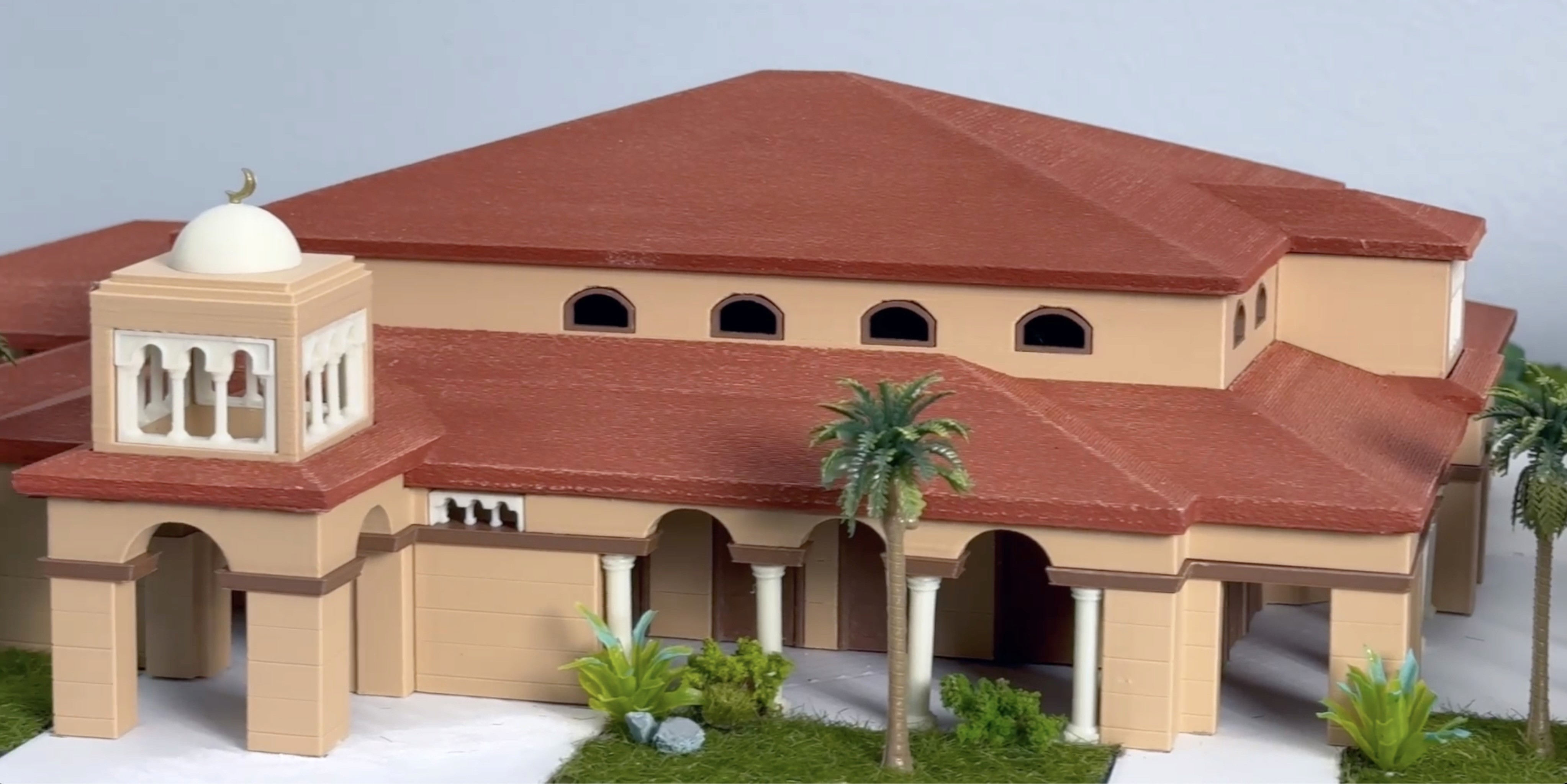 3d printing architecture model mosque san diego assembly 
