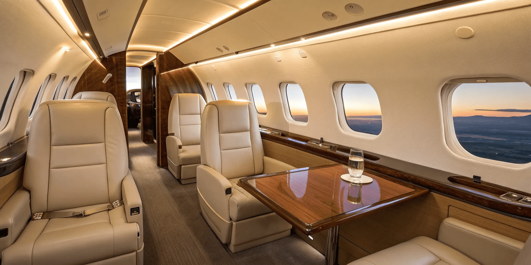 Luxury private jet parked on the runway beside a black executive car, representing premium private aviation and seamless travel service.