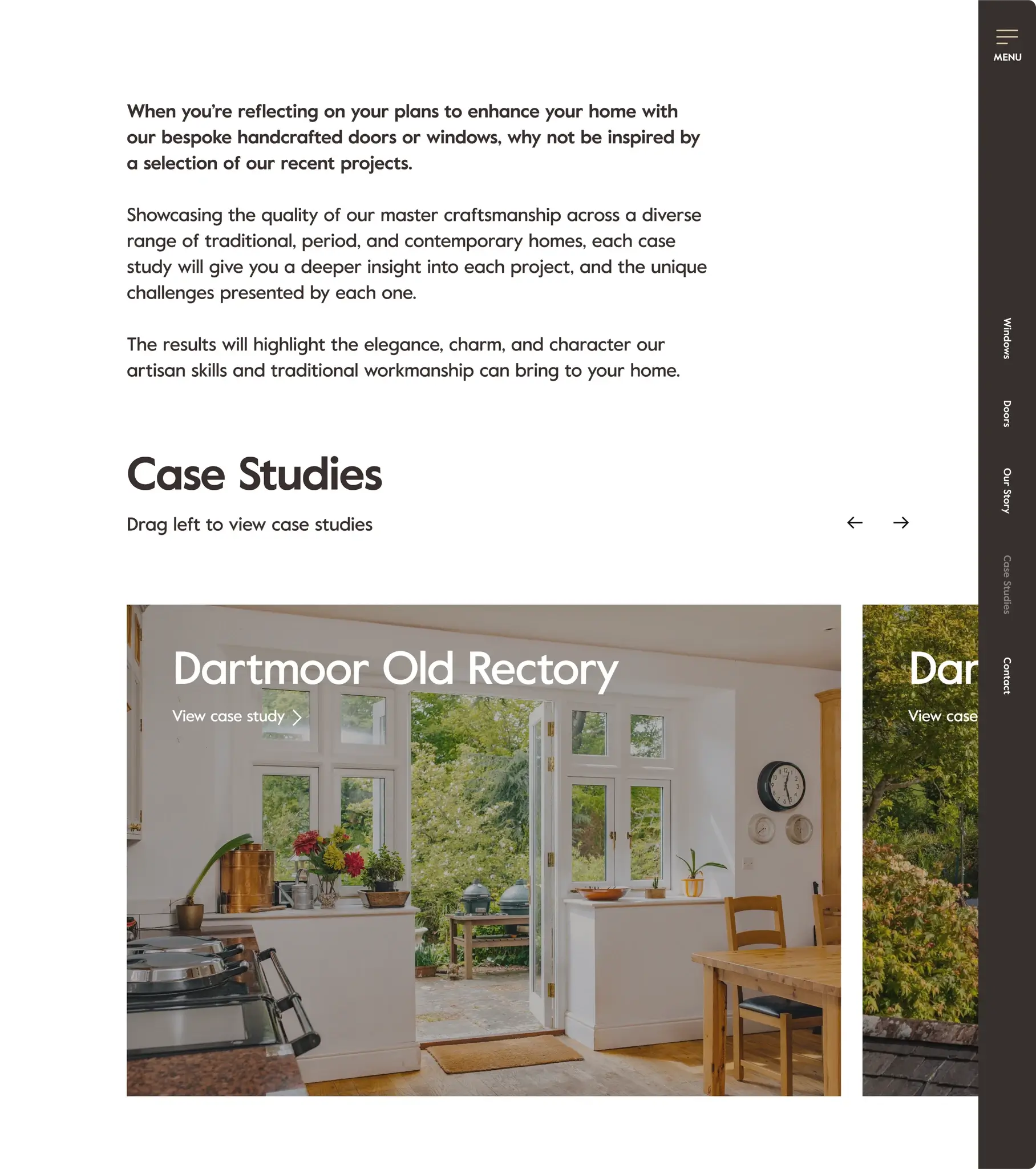 Case Study web page design