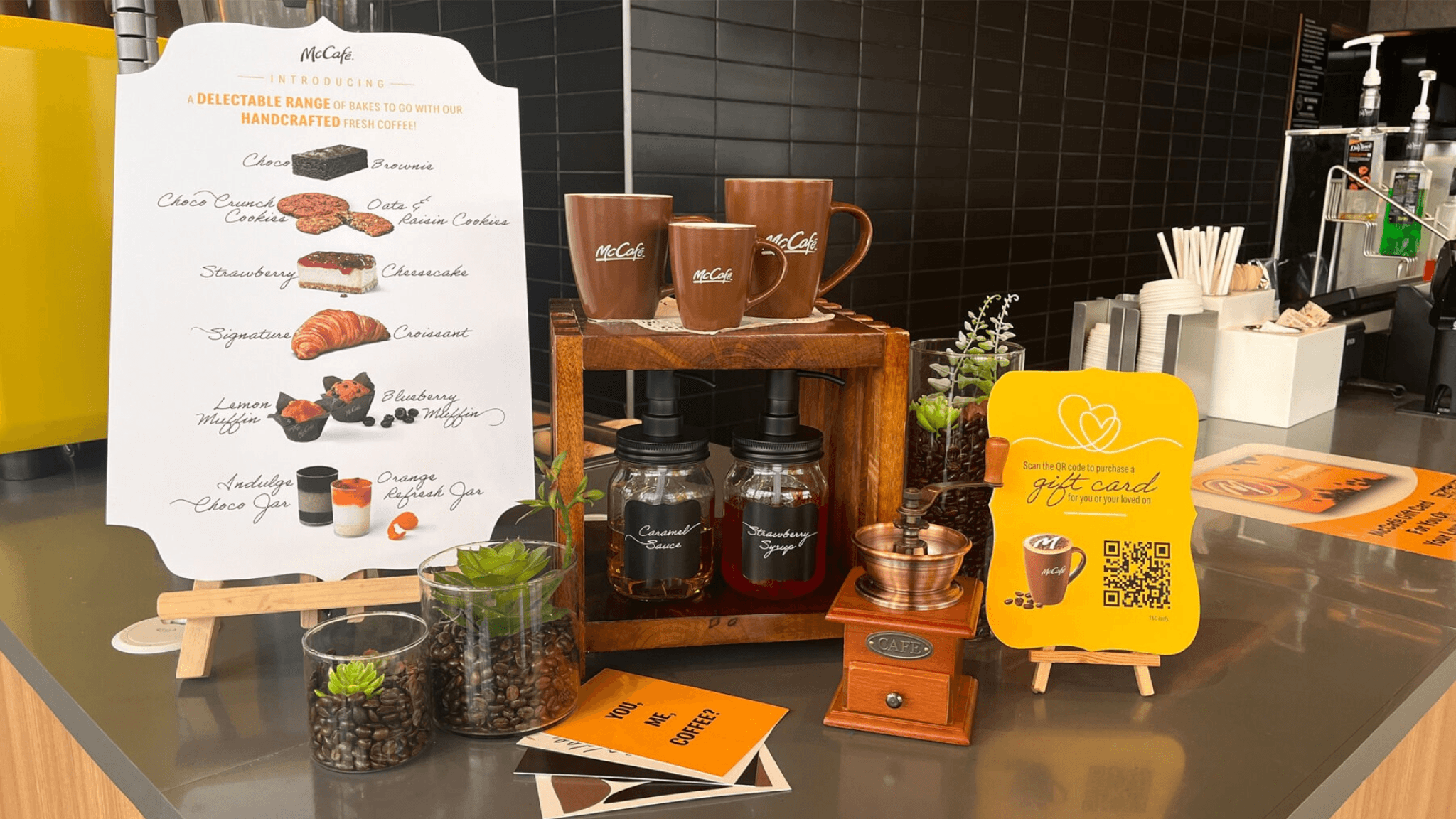 menu display for McCafé