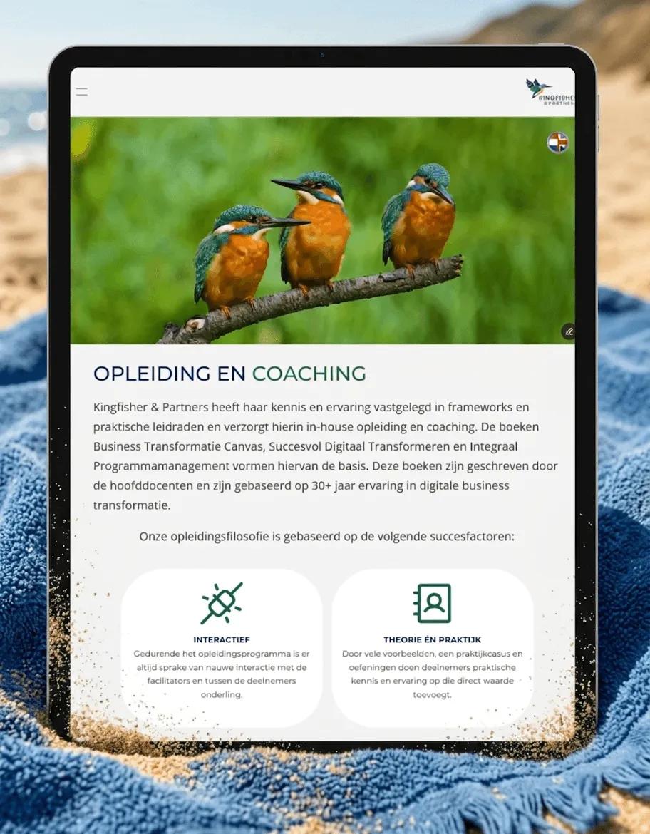 Responsief webdesign voor Kingfisher & Partners door the horizon lab in Nijmegen