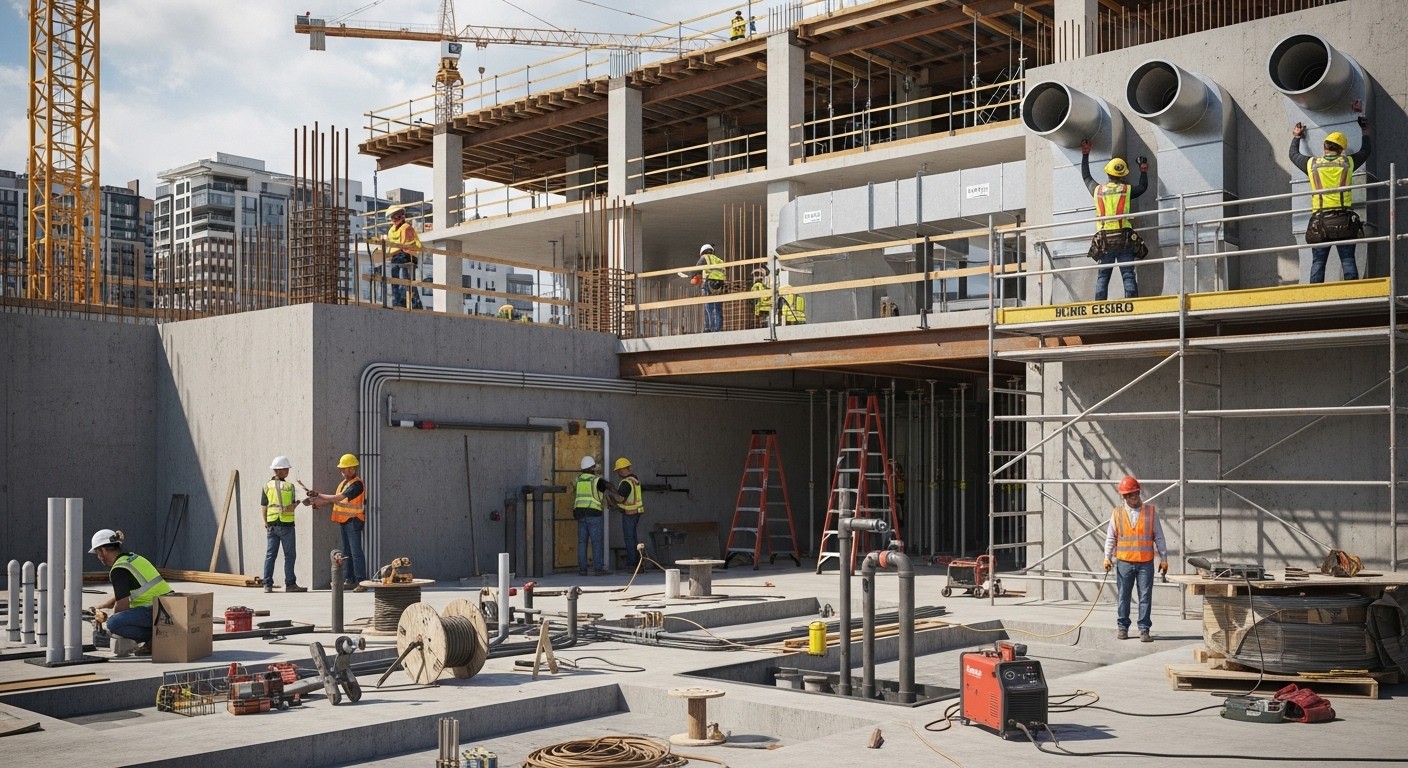 Mechanical, Electrical, and Plumbing in construction