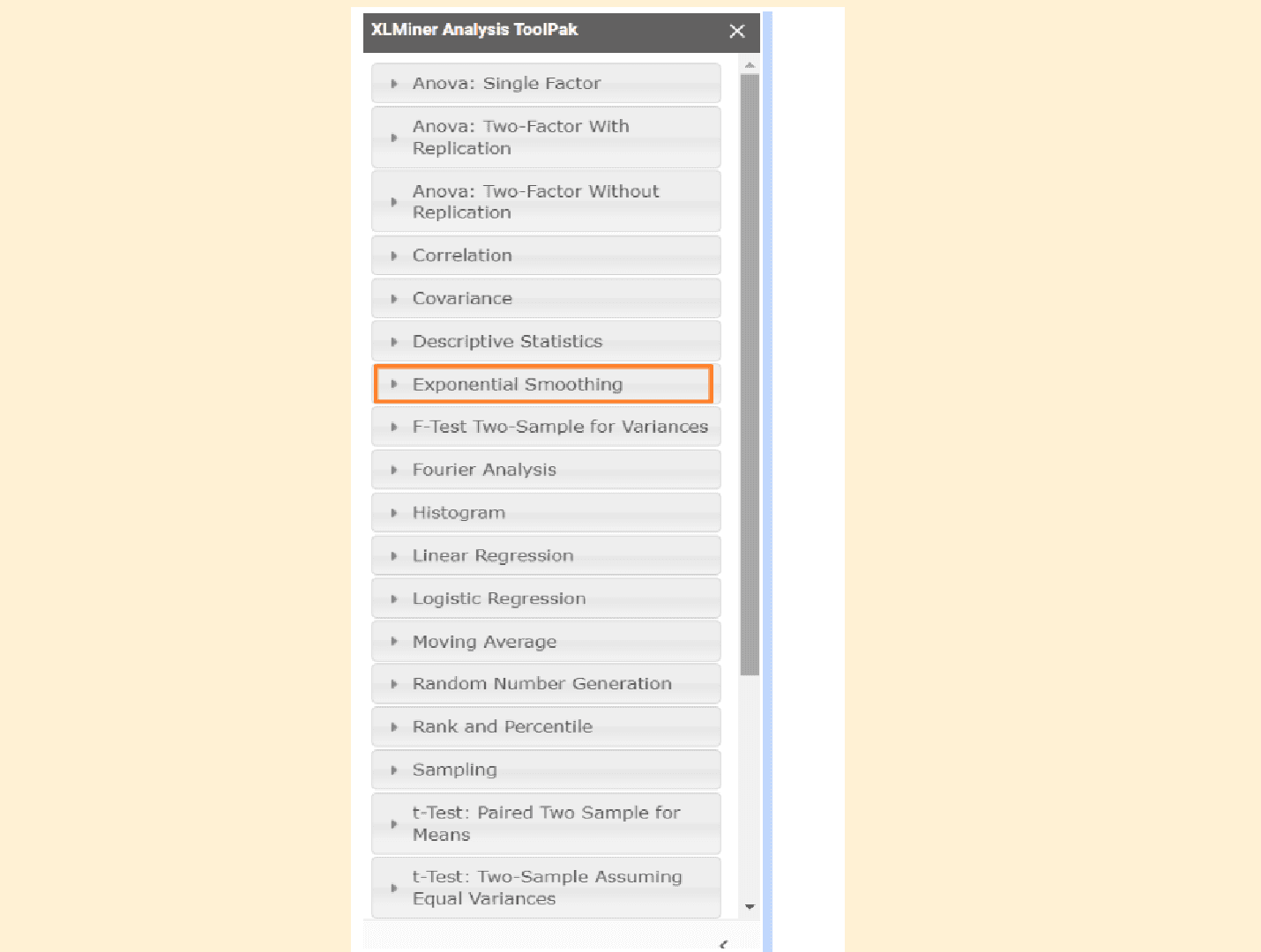 Choose Forecasting Method