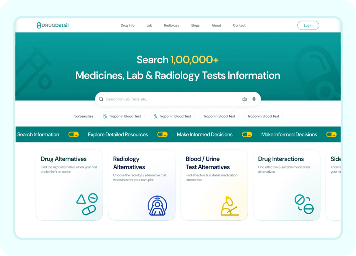 Drug Detail Healthcare Screens