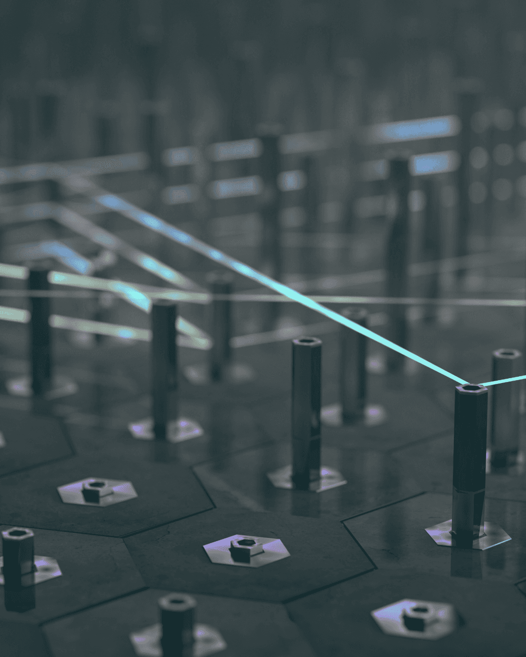 Abstract digital glitch effect with pixelated distortion and light streaks