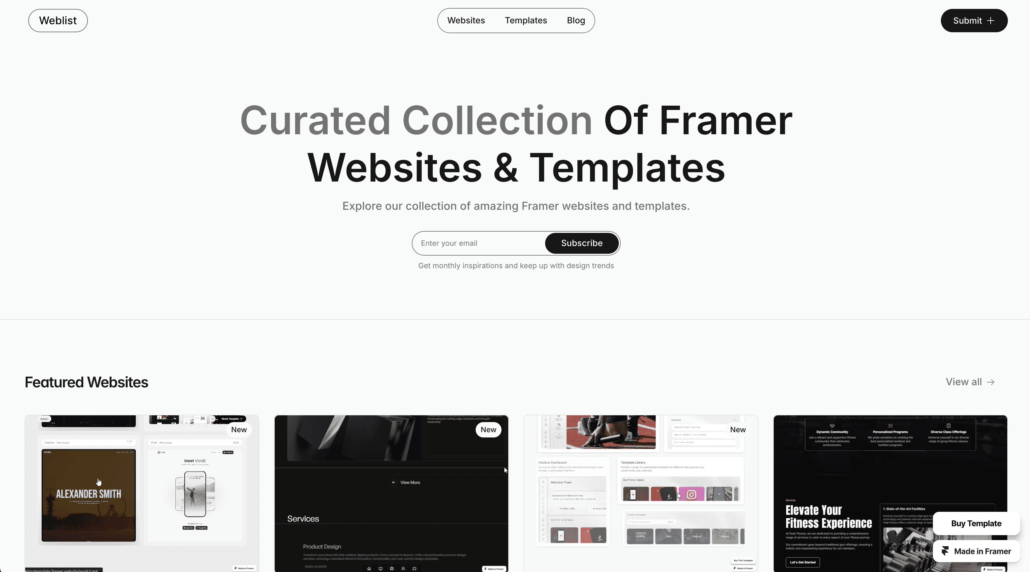 weblist framer directory template