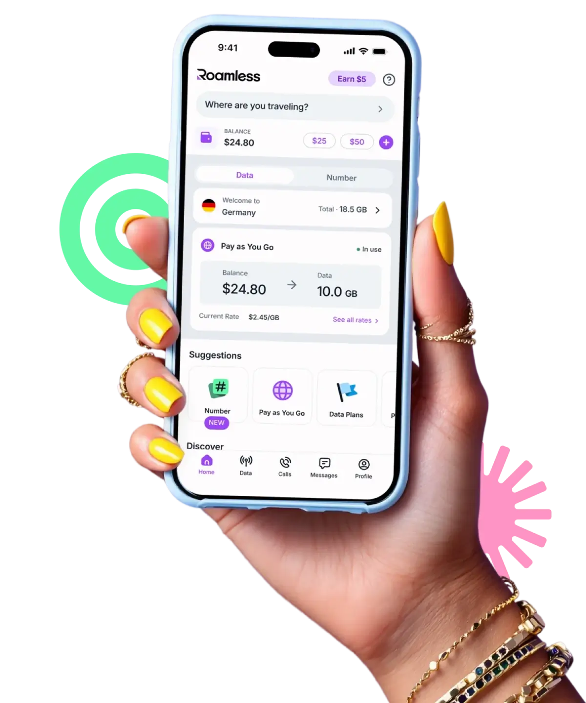 Roamless Travel Internet and In-App Calls